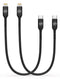GALVANOX Short iPhone Charging Cable (2 Pack) - Apple MFi Certified USB C to Lightning 1ft Braided Charger