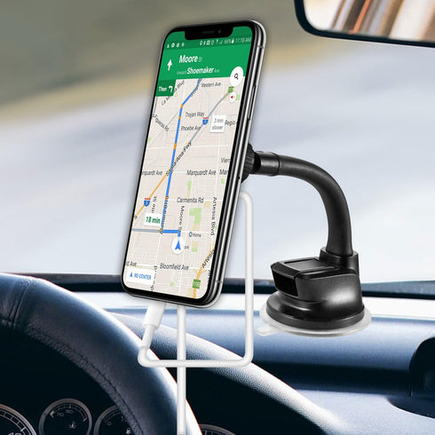 CELLET Flexible Arm, Magnetic Dash and Windshield Mount Smartphone Holder Compatible with iPhone 14 Pro Max, Samsung