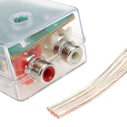 2 Pcs High to Low Speaker Impedance Converter, Audio Signal Adapter for Speaker Output to RCA Line Control