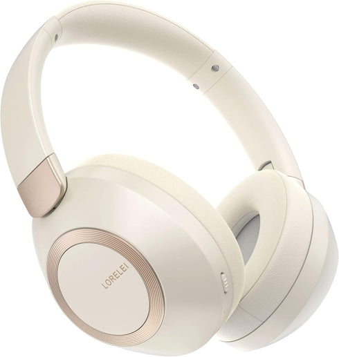 LORELEI B-C6 Wireless Over Ear Headphones, 50H Playtime, Foldable Lightweight Bluetooth Headsets for Travel, Home Office