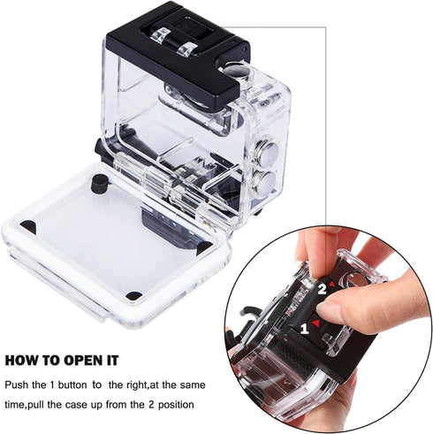 Action Camera Waterproof Housing Case Compatible with AKASO EK7000 V50 Elite, Replacement Waterproof Protective Housing