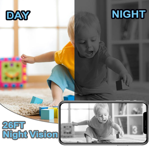 Hidden Wireless Camera, Mini Spy WiFi 1080P HD Camera for Home Security, APP Control, Night Vision