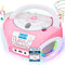 KLIM Candy Kids Portable CD Player New Version Boombox with FM Radio &
