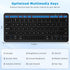 Bluetooth Keyboard, Ultra-Slim Wireless for iPad, Rechargeable Ergonomic Computer Keyboard for iOS, Android, Windows PC