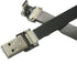 Long Black FFC USB C FPV Flat Slim Cable, USB Type-C 90 Degree to Standard USB A for Sync and Charging (60CM)