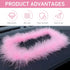 lekiliky 5.71" 11.6" Dash Mat for Car, Anti Slip Pink Feather Dash Mat, x Colorfast Non-Shedding Anti-Slip Pad, Car