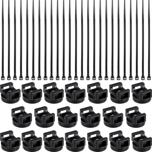 Yookeer 120 Pieces Magnetic Zip Tie Mount Multipurpose Cable Holder Magnets Magnetic