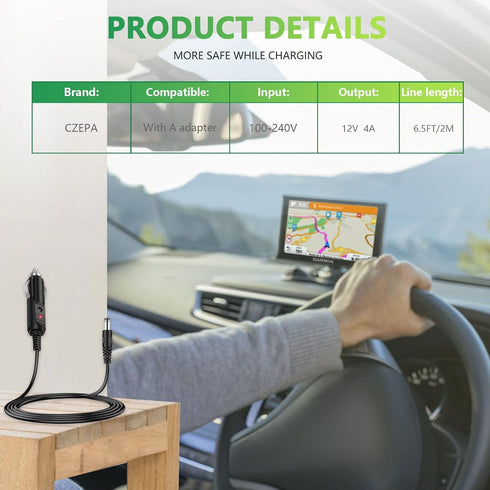 12v Car DC Charger Power Cord with 8 Connectors for Portable DVD Player, Car DVR, GPS, Bluetooth Speakers, and More