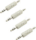 ZCLGOOD 4PCS 3.5mm Male to Male Audio Adapter, Metal 1/8 inch Stereo Jack