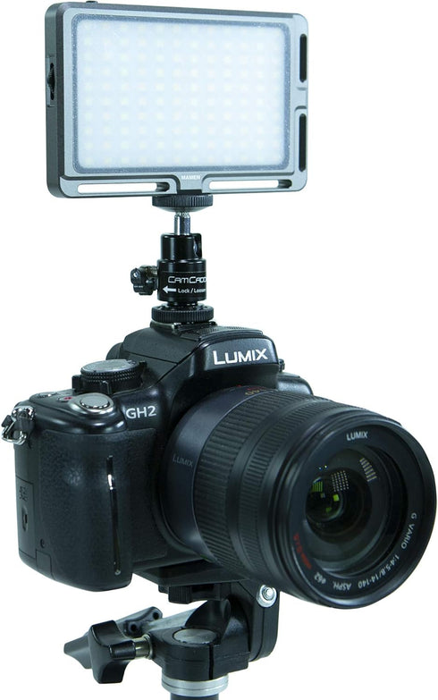 Hot Shoe Mount Adapter 1/4" Mini Ball Head Ring Light Adapter for Cameras, Camcorders, GoPro, LED Video Light