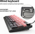 Generic 100 Wired RGB Gaming Membrance Keyboard. Percent Mini Creamy LED Computer Keyboard .Small Ergonomic Clicky