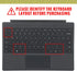 English Silicone Keyboard Cover for Microsoft Surface Pro 4/7 - Creative Rainbow Font for 12.3-Inch Keyboard