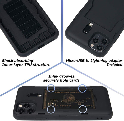 TORU CX PRO for iPhone 11 Pro Max Case Wallet, Shockproof Heavy Duty Cover with Hidden Card Holder, Flowers