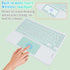 Wireless Bluetooth Keyboard with Touchpad - Ultra Slim Rechargeable Portable 10 Inch for iOS Android Windows (Green)