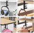 Jeffdad Metal Headphone Hook, Headphone Hanger with Double Hooks, Universal Aluminum Alloy Gaming Headphone Stand Under