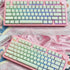 Sumgsn SA Profile Keycaps, 142 Keys PBT Doubleshot Keycaps Set, White Jade, Fit for 61/64/87/104/108 Cherry MX