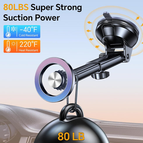 Coolpow 17 16 for MagSafe Car MountWindshield+Vent+DashMagnetic Phone Holder for Car Phone Holder Mount Cell Phone