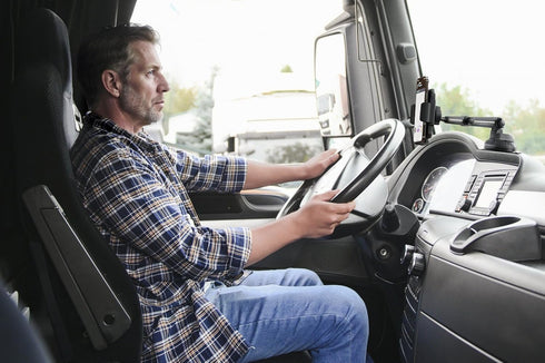 Heavy Duty Truck Phone Holder Mount for Dashboard Windshield, 10.3 Inch Arm, Compatible with iPhone & Samsung
