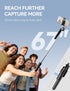 Takerers 67" Insta360 3 Cell Phone Tripod Stand & Selfie Stick with Wireless Remote, All in One Multifunctional Selfie
