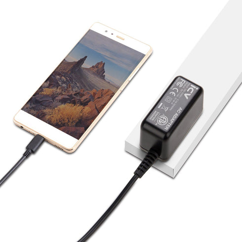 icv 5V 2A USB C Wall Charger with US Adapter for Samsung Galaxy S8, Note 8, LG G5, HTC 10
