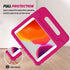 ProCase Kids Case for iPad 9th Generation/iPad 8/iPad 7, Shockproof Lightweight Case with Convertible Handle - Magenta