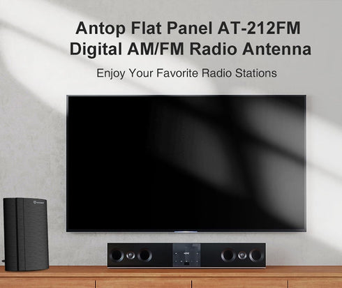 AntennaMastsRus Digital Amplified AM/FM Radio Antenna Indoor for Universal Stereo Radio Audio Signal RF Broadcast
