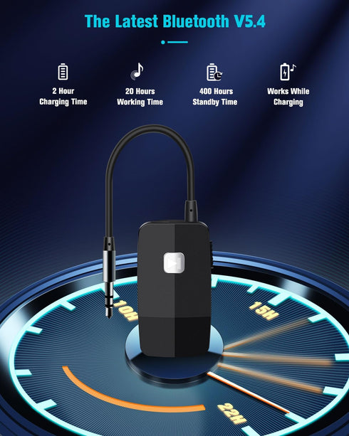 Golvery 5.4 3.5mm 20 2 Upgraded Bluetooth Receiver for Speaker, Wireless Audio Adapter for Home Audio Car Stereo