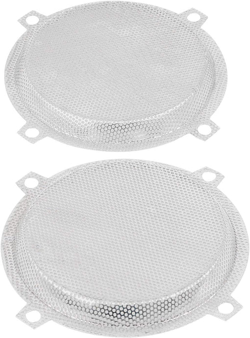 Chrome Batwing Fairings 5.25" Mesh Speaker Grills Cover for Harley Touring Electra Glide, Street Glide, Ultra Limited
