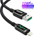AICase iPhone Charger Cable - 6.4ft Nylon Braided Charging Syncing Cord with LED Display for iPhone 13/12/11/X