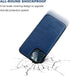 ONETOP iPhone 12 Pro Max Wallet Case with Card Holder, PU Leather Kickstand, Double Magnetic Clasp, 6.7 Inch (Blue)