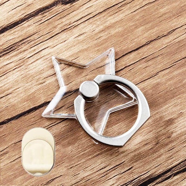 ZOSTLAND 1PC Transparent Clear Phone Ring,Universal 360Adjustable Phone Case Finger Grip Stand Holder