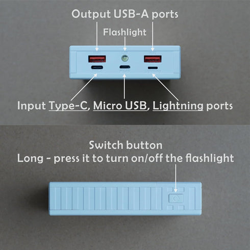 Yinow 22.5W 4 18650 Fast Charging DIY Power Bank Case for x Batteries, Solder-Free Holder Box