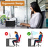 Wood Monitor Stand Riser - 2 Tier Black Computer Monitor Shelf for Desk Organizers, Easy to Assemble