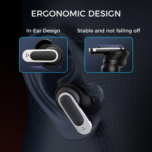 Wireless Earbuds with LCD Touch Screen, Bluetooth 5.3, Noise Cancelling, 32H Playback, IP4 Waterproof, 1.47" Screen