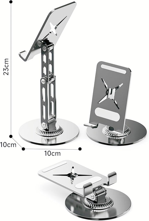 Briteroh 360 25KG 17/16/15/14, All-Metal Cell Phone Stand Rotatable & Height Adjustable - Super Load-Bearing, Foldable