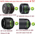 Nikon D5500 D5200 D3200 Lens Cap (52MM) for NIKKOR AF-S 18-55mm & Canon EF-M 18-55mm/55-200mm (2 Pack)