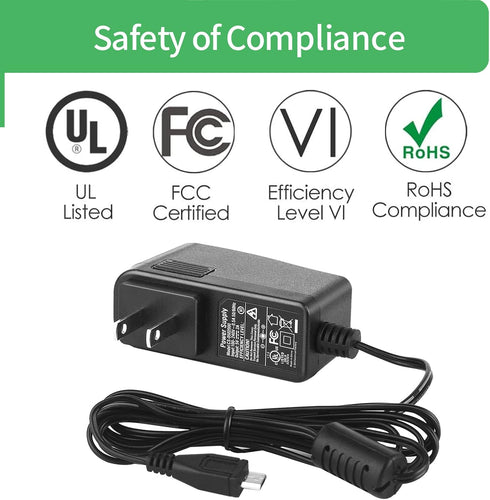 Security-01 2-Pack 5V 2A Power Supply with Plug Micro USB for Security Camera IPC