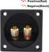 2-Way Speaker Box Terminal Cup, 2.2 Inch Square Stereo Screw Cup Connectors, Pack of 2