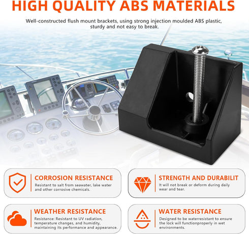 Flush Mount Kit MMB-84 - VHF Radios Fixed Mount Brackets for Standard Horizon and Most Fixed Mount VHF Radios