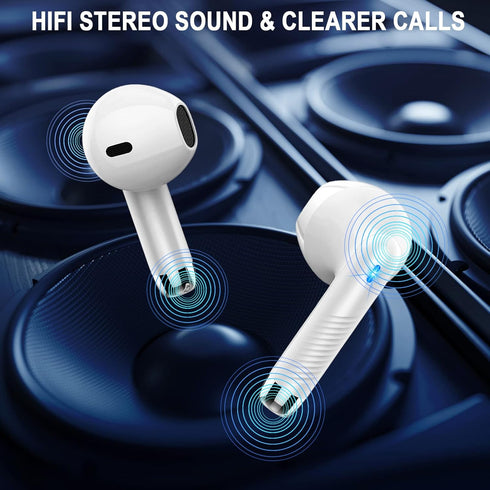 Wireless Earbuds, Bluetooth 5.3 Ear Buds with LED Power Display, Noise Cancelling Mic, 40H Playback, IP7 Waterproof