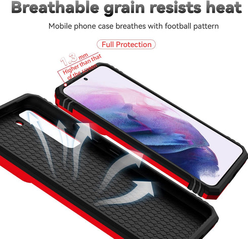 SunStory Samsung Galaxy S22 5G Case with HD Screen Protector, Kickstand & Slide Camera Cover, Military-Grade Protection