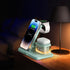 5 in 1 Foldable Wireless Fast Charger with Night Light Transparent Clock for Apple Devices, iPhone 15/14/13/12/11 Pro