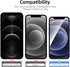 NEW'C 4 Pack, 2 Pack Screen Protector for iPhone 12 Mini + 2 Pack Camera Lens Protector, Case Friendly, Sensor