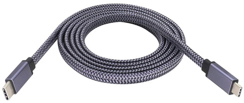 Flat Braided Type C USB 3.1 Adapter Extender Cable, 5 Gbps & 2A, Full Function for Laptop, Tablet, Mobile Phone