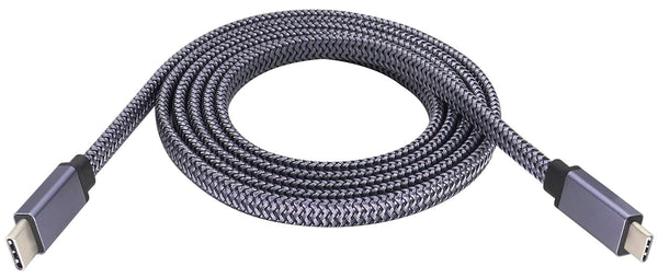 Flat Braided Type C USB 3.1 Adapter Extender Cable, 5 Gbps & 2A, Full Function for Laptop, Tablet, Mobile Phone