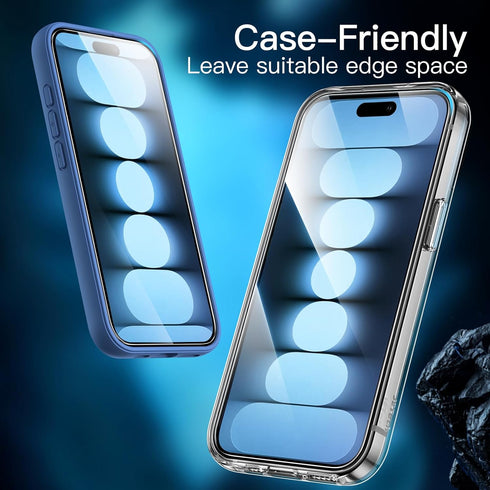 JETech 2-Pack Tempered Glass Screen Protector for iPhone 15 Pro 6.1-Inch, HD Clear, Bubble Free, Case-Friendly, Easy