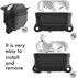 Waterproof Case for AirPods Pro, 2nd Generation, Anti-Lost with Wireless Charging, Lanyard and Carabiner (Black)