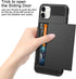 Vofolen Case for iPhone 11, Wallet Credit Card Holder, Anti-Scratch Dual Layer Hybrid Bumper Armor, Matte Grey
