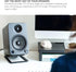 Kanto S4 Tilted Desktop Speaker Stands for Medium Bookshelf Speakers, Supports 8 lbs, Pair, Black