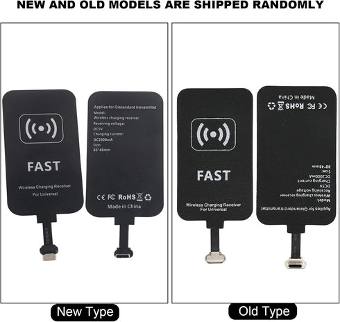 10W Fast Wireless Charging Receiver, Type C Wireless Charger Receiver Chip for Mobile Phones, 5V/2A